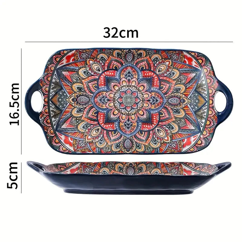 Ceramic Double Handle Serving Dishes