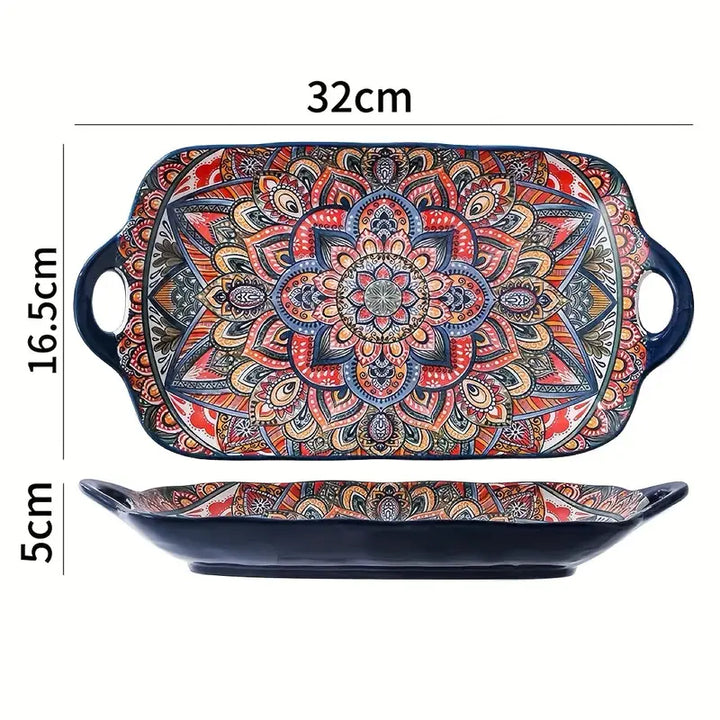 Ceramic Double Handle Serving Dishes