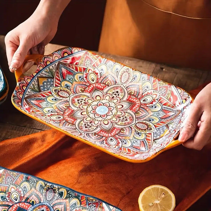 Ceramic Double Handle Serving Dishes