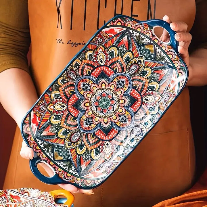 Ceramic Double Handle Serving Dishes