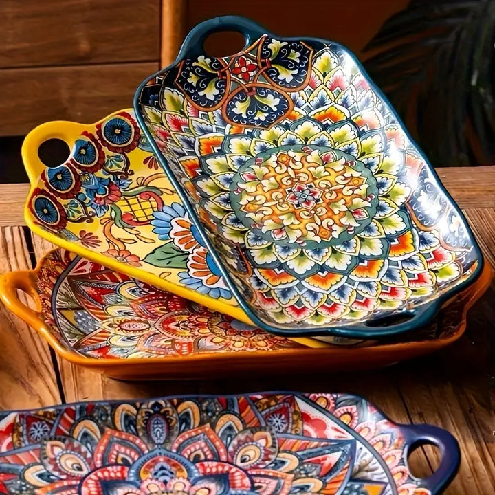 Ceramic Double Handle Serving Dishes