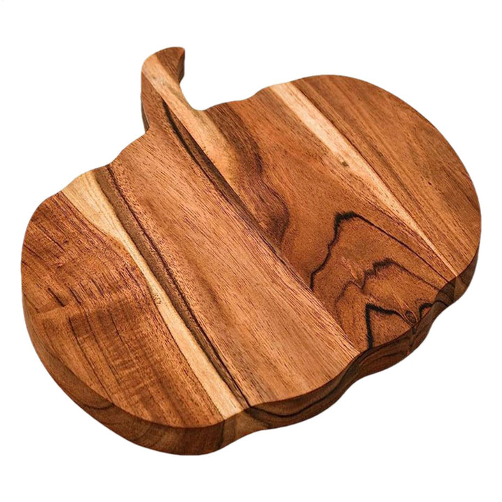 Wooden Pumpkin Shaped Cutting Board and Serving Platter