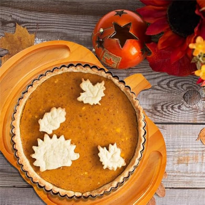 Wooden Pumpkin Serving Board with Handle – Charcuterie & Snack Platter