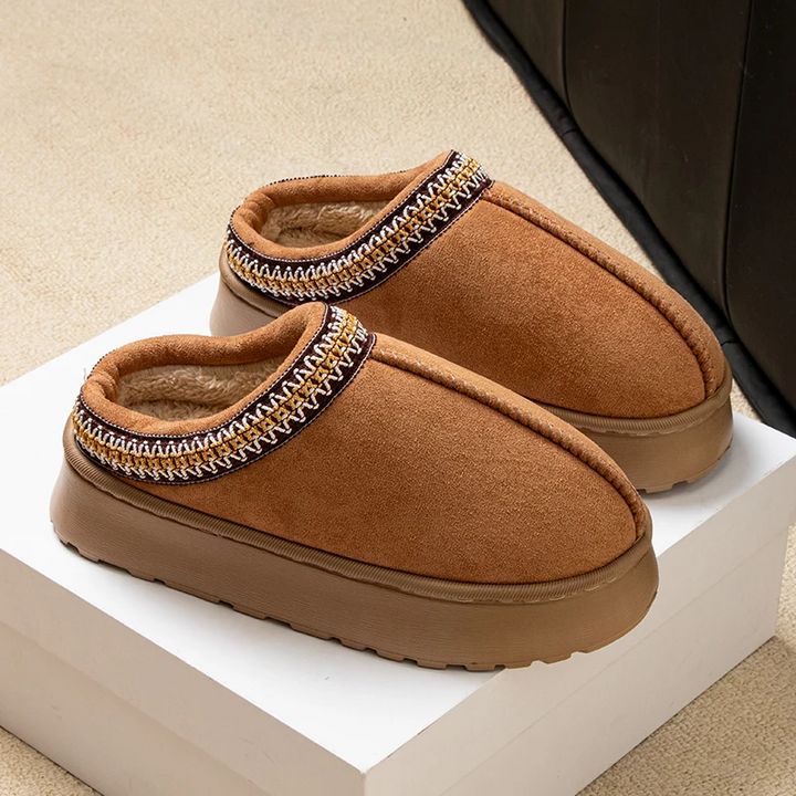 Ember Women’s Plush Indoor Outdoor Slippers with Anti Slip Sole
