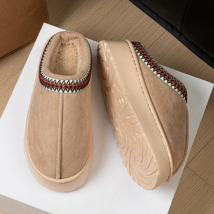 Ember Women’s Plush Indoor Outdoor Slippers with Anti Slip Sole