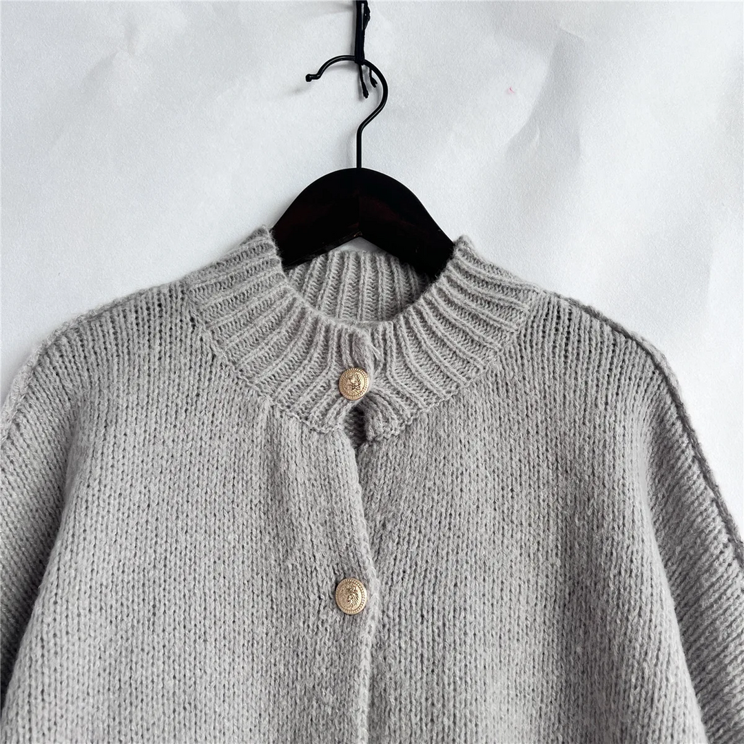 Aurelia Women’s Oversized Knitted Button Up Cardigan