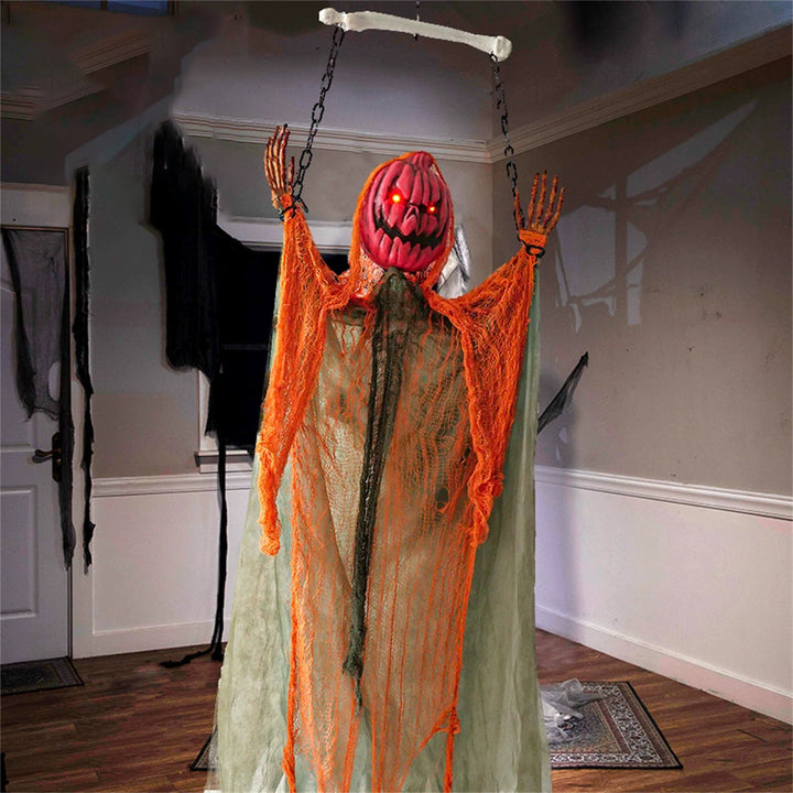 Hanging Witch with Glowing Eyes and Sound Decoration