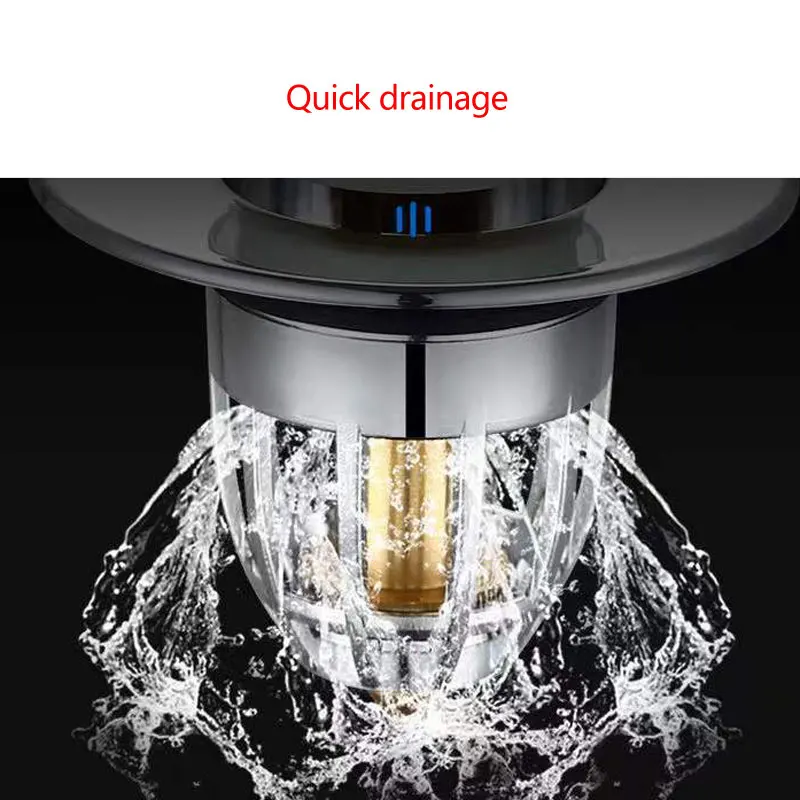Bathroom Sink Drain Stopper with Built-In Hair Catcher