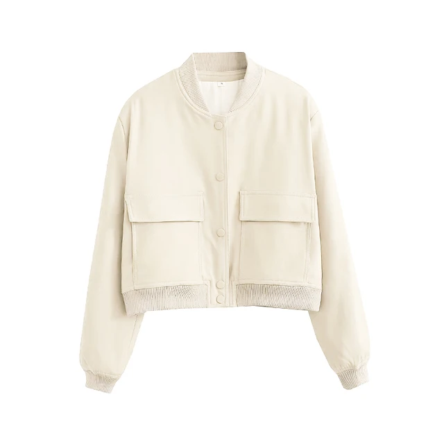Phoebe Women’s Navy Bomber Jacket with Pockets