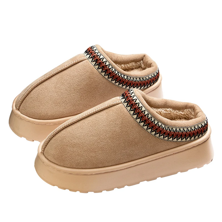 Ember Women’s Plush Indoor Outdoor Slippers with Anti Slip Sole