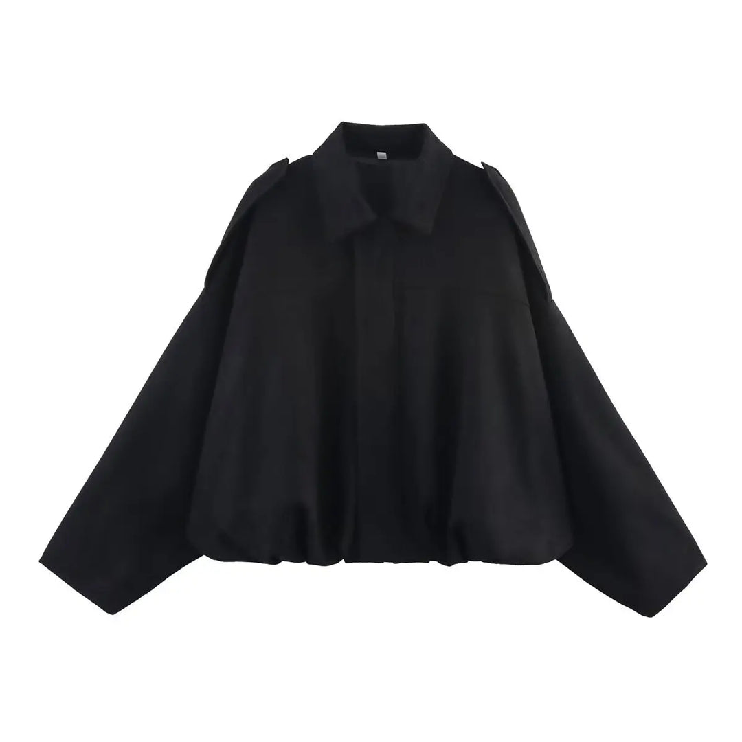 Louisa Women’s Suede Effect Loose Fit Bomber Jacket