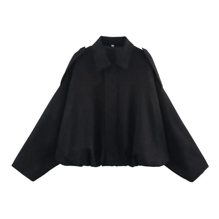 Louisa Women’s Suede Effect Loose Fit Bomber Jacket