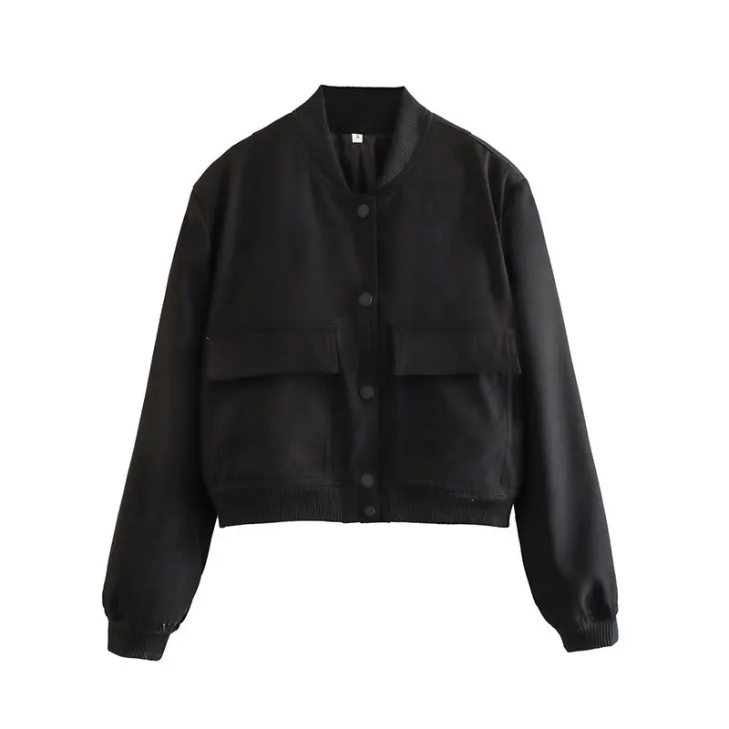 Phoebe Women’s Navy Bomber Jacket with Pockets