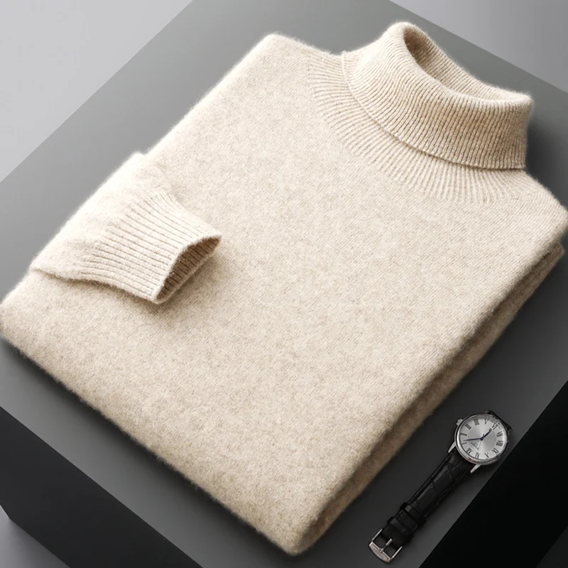 Napoli Men’s Merino Wool Turtleneck Sweater