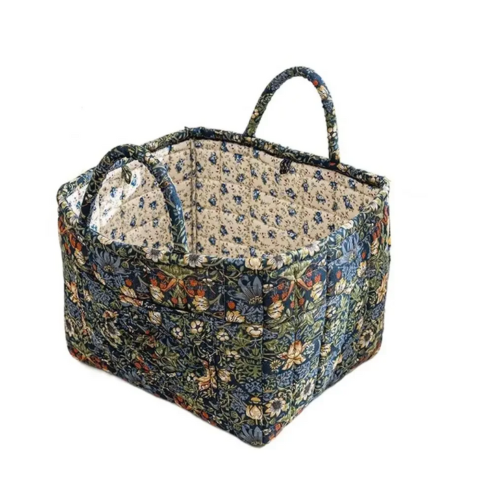 Fabric Storage Basket with Handles – Foldable, Stackable, Washable Organizer