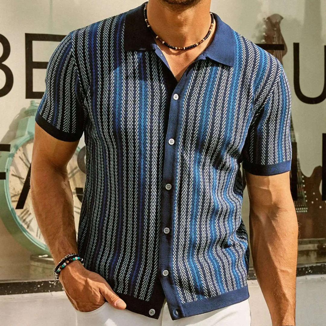 Latina Men’s Knitted Short Sleeve Polo Shirt
