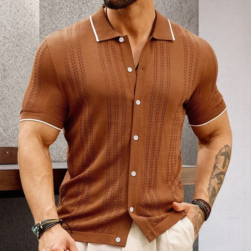 Latina Men’s Knitted Short Sleeve Polo Shirt