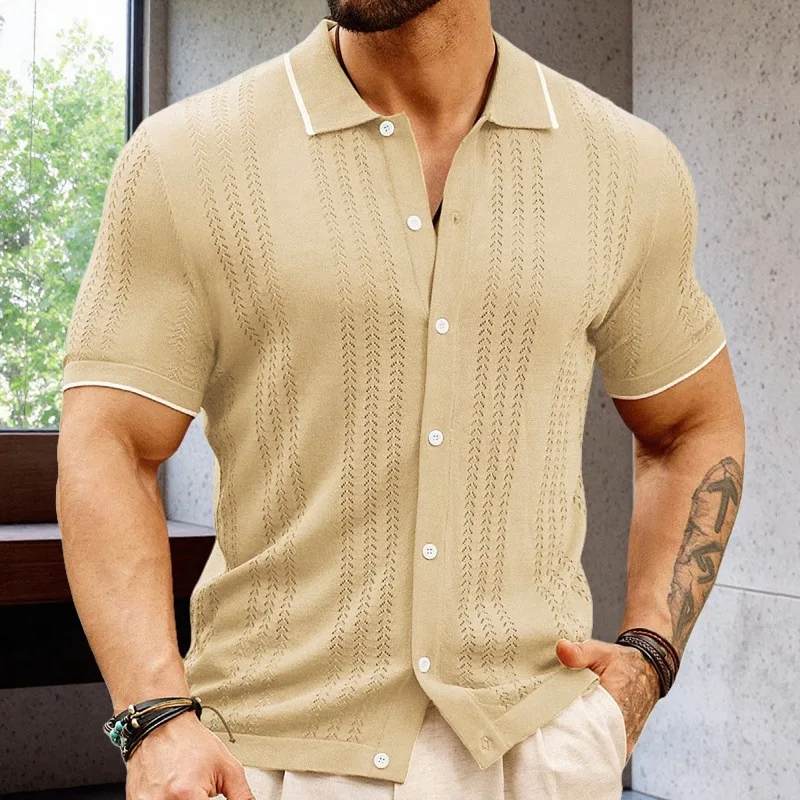 Latina Men’s Knitted Short Sleeve Polo Shirt
