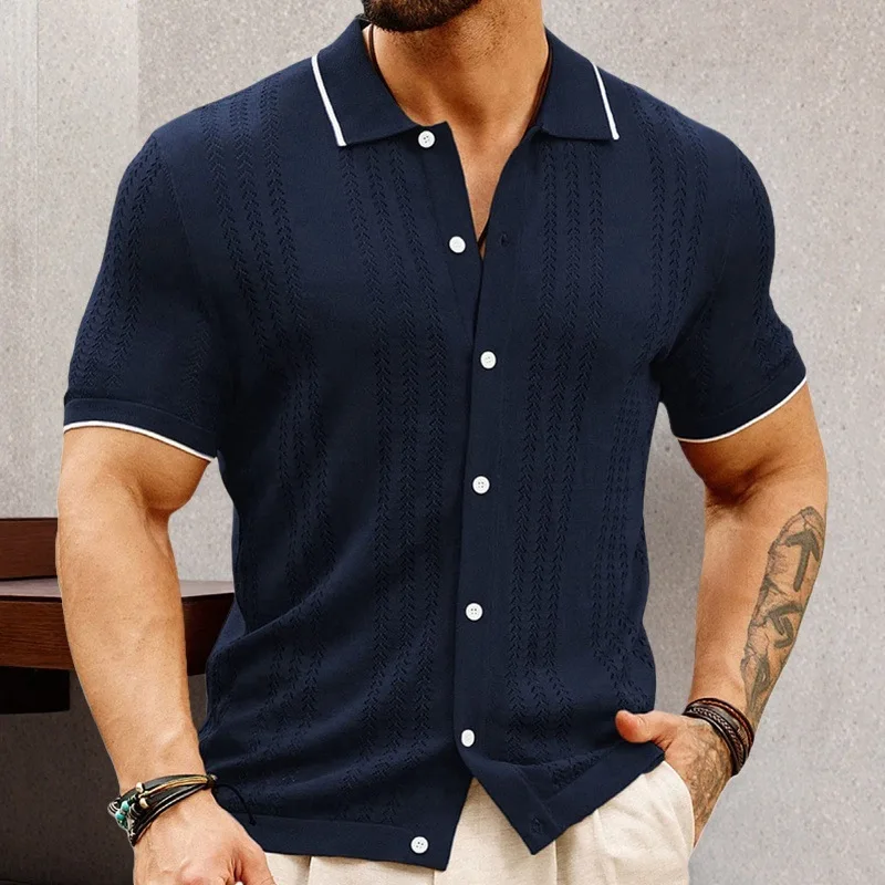 Latina Men’s Knitted Short Sleeve Polo Shirt