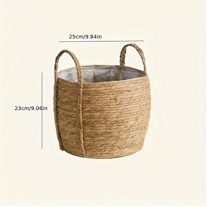Large Rattan Woven Storage Basket with Handles